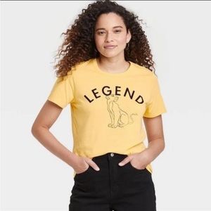 NWT Women's Disney Lion King Legend Short Sleeve Graphic T-Shirt Yellow L
